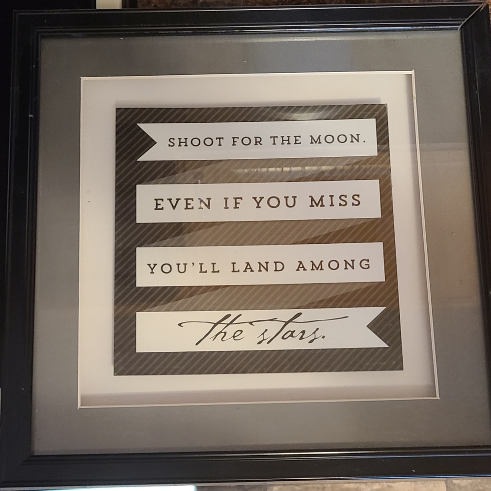 Framed shadowbox quote.